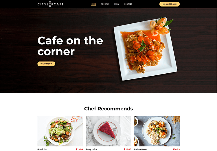 Constructor Web - Local Cafe